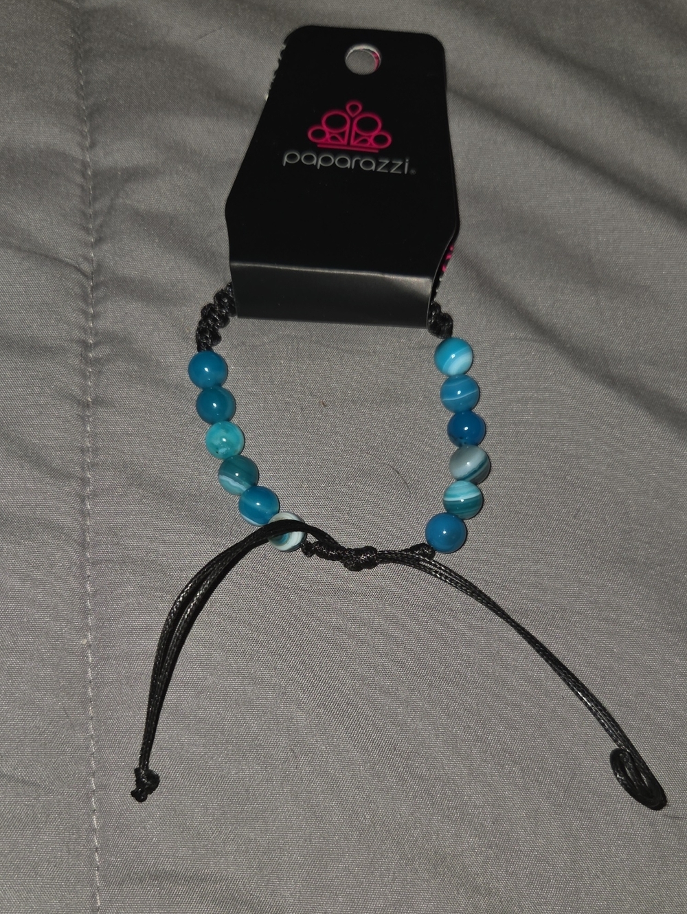 Paparazzi Turquoise Blue Beaded Adjustable Bracelet